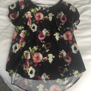 Light weight Flower-Print Polyester Blouse